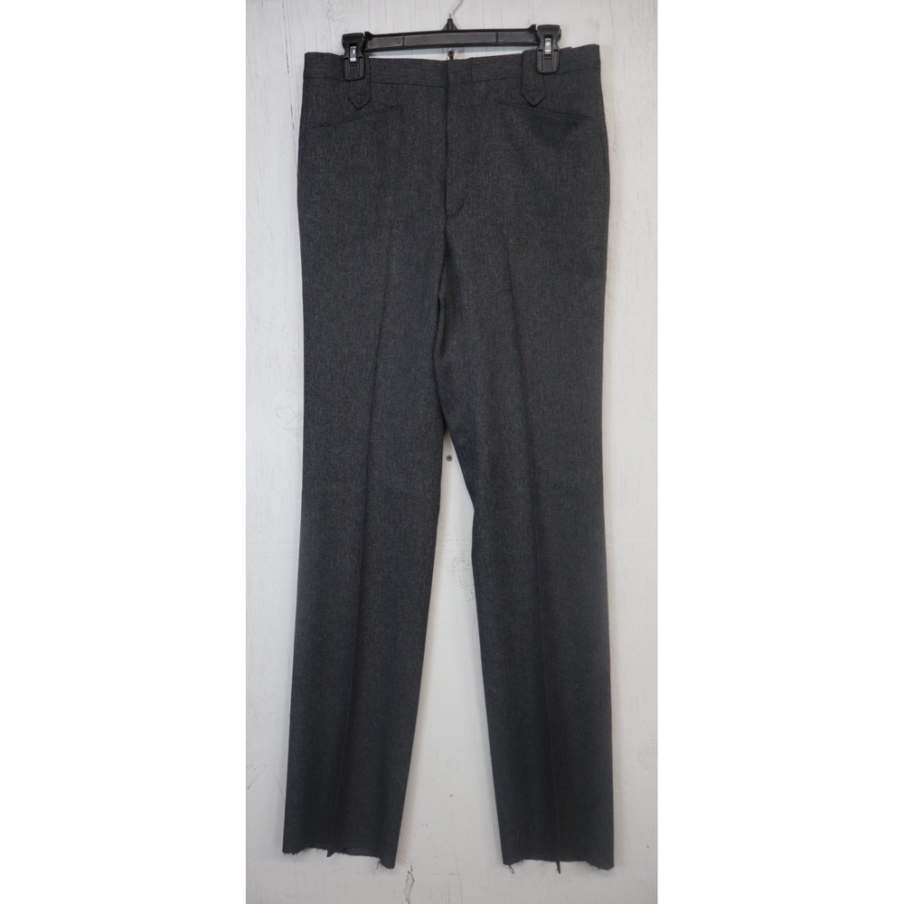 Mens Circle S Ranch Pants 32x37 Unfinished Polyester Pants Vintage Pearl Snap